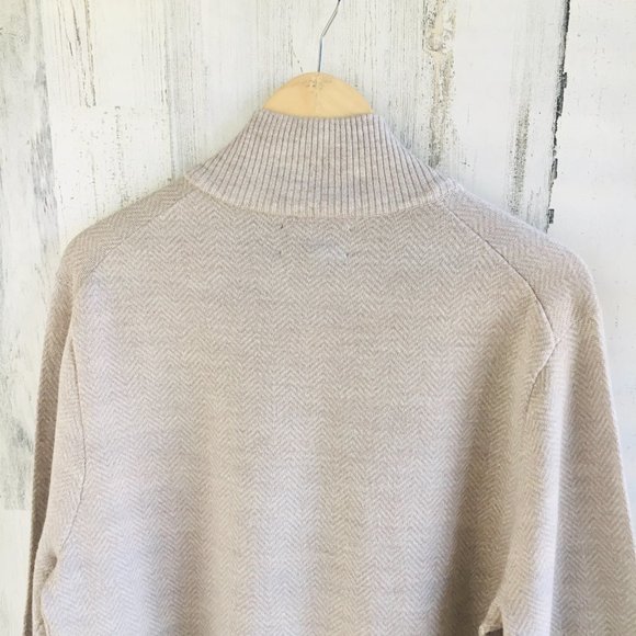 BONOBOS Merino Half-Zip Sweater MEN Wool Beige - Picture 8 of 9